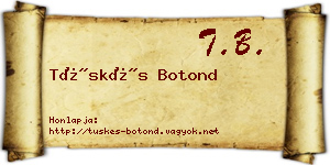 Tüskés Botond névjegykártya