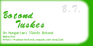botond tuskes business card
